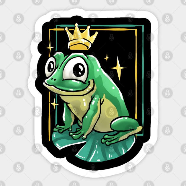 frog prince Sticker by Crow Creations